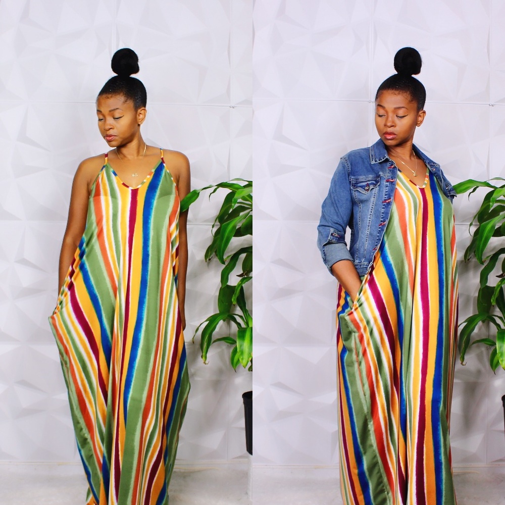 Fall striped Maxi